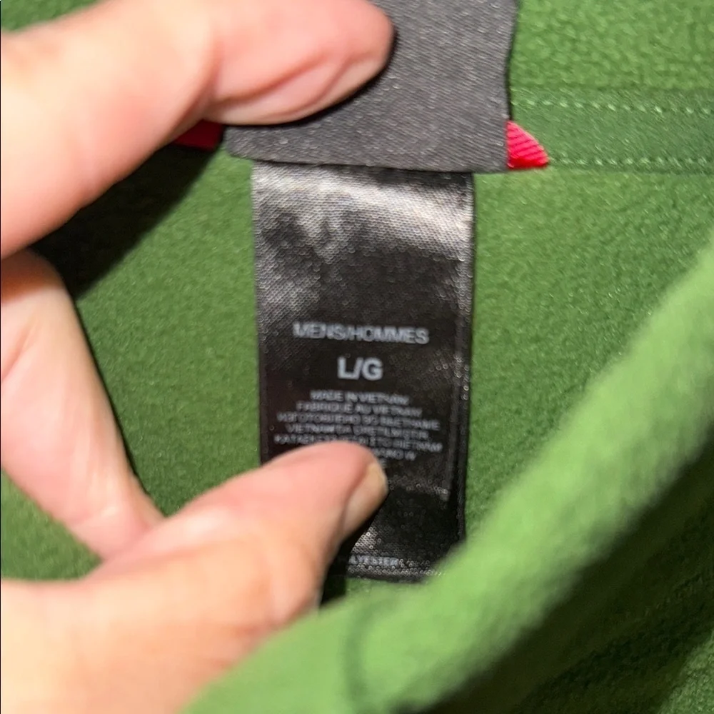 The North Face Forest Green Polartec Fleece Pullover- Mens Large - B5